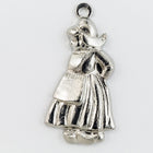 21mm Silver Dutch Girl Charm #2154B-General Bead