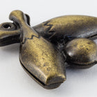20mm Antique Brass Bowling Ball and Pins Charm (2 Pcs) #2190A-General Bead