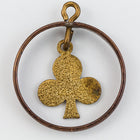 18mm Raw Brass Hoop with Club #2296A-General Bead