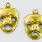 10mm Brass Mask Charm (2 Pcs) #2461A-General Bead