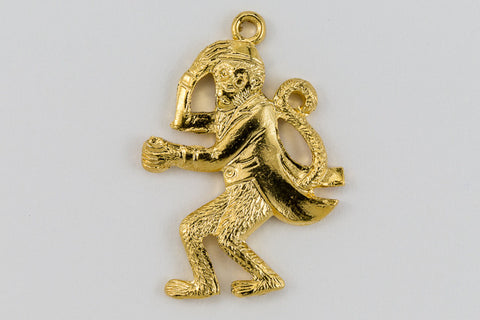 20mm Gold Tone Dancing Monkey #5451A-General Bead