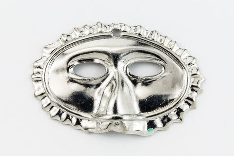 30mm Silver Half Mask #647A-General Bead