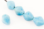 15mm x 10mm Blue Octagon Bead (2 Pcs) #WMS006-General Bead