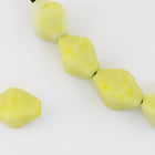 15mm x 10mm Lemon/White Octagon Bead (2 Pcs) #WMS009-General Bead