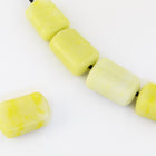 17mm x 12mm Lemon/White Pillow Bead (2 Pcs) #WMS014-General Bead