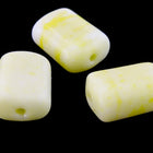 17mm x 12mm Lemon/White Pillow Bead (2 Pcs) #WMS014-General Bead