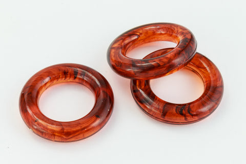 25mm Tortoiseshell Lucite Ring (2 Pcs) #WMS036-General Bead