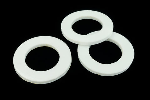 37mm White Lucite Open Circle (2 Pcs) #WMS037-General Bead