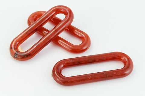 48mm x 18.5mm Milky Tortoiseshell Lucite Oval Ring (2 Pcs) #WMS038-General Bead