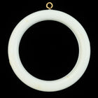 38mm White Lucite Hoop with Ring (2 Pcs) #WMS039-General Bead