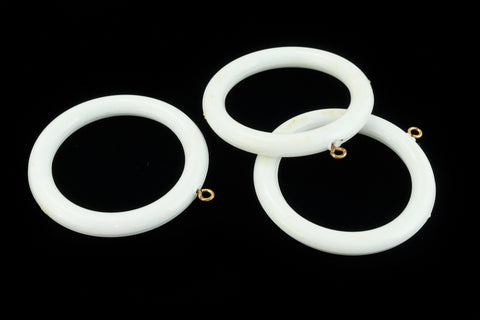 38mm White Lucite Hoop with Ring (2 Pcs) #WMS039-General Bead