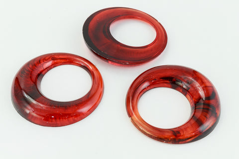 35mm Tortoiseshell Lucite Pirate Hoop (2 Pcs) #WMS042-General Bead