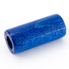 10mm x 25mm Blue Wood Tube Bead (5 Pcs) #WOOD003-General Bead