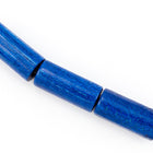 10mm x 25mm Blue Wood Tube Bead (5 Pcs) #WOOD003-General Bead