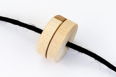 4mm x 19mm Natural Wood Disk Bead (5 Pcs) #WOOD020-General Bead