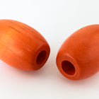 35mm x 53mm Orange Wood Barrel Bead #WOOD031-General Bead