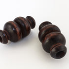 26mm x 50mm Brown Carved Wood Bead #WOOD032-General Bead