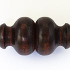 26mm x 50mm Brown Carved Wood Bead #WOOD032-General Bead