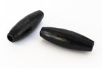 18mm x 50mm Black Wood Tube Bead (2 Pcs) #WOOD035-General Bead