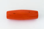 18mm x 50mm Orange Wood Tube Bead (2 Pcs) #WOOD037-General Bead