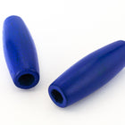 18mm x 50mm Blue Wood Tube Bead (2 Pcs) #WOOD038-General Bead