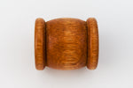 18mm x 22mm Brown Wood "Spool" Barrel Bead (2 Pcs) #WOOD044-General Bead