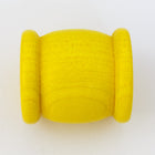 18mm x 22mm Yellow Wood "Spool" Barrel Bead (2 Pcs) #WOOD046-General Bead