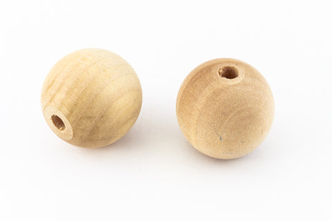 26mm Unpolished Natural Wood Bead (2 Pcs) #WOOD049-General Bead