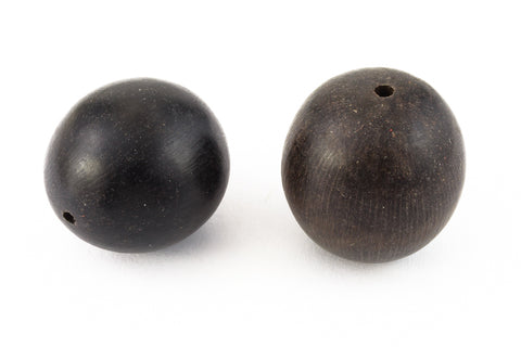 23mm x 25mm Dark Brown "Nut" Bead (2 Pcs) #WOOD057-General Bead