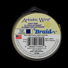 Artistic Wire. Bare Yellow Brass 14 Gauge Square Braid Wire -2.5 Ft (6 Spools, 36 Spools) #WRB022