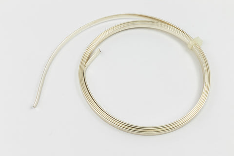 Artistic Wire. Silver Plated 21 Gauge 3mm Flat Wire -3 Ft #WRF101