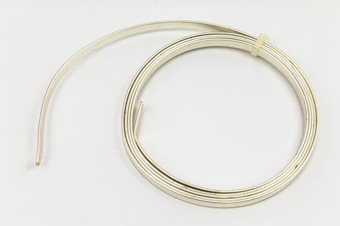 Artistic Wire. Silver Plated 21 Gauge 5mm Flat Wire -3 Ft (8 Packs, 48 Packs) #WRF108