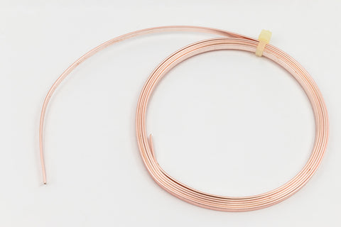 Artistic Wire. Silver Plated Rose Gold 21 Gauge 3mm Flat Wire -3 Ft (10 Packs, 60 Packs) #WRF109