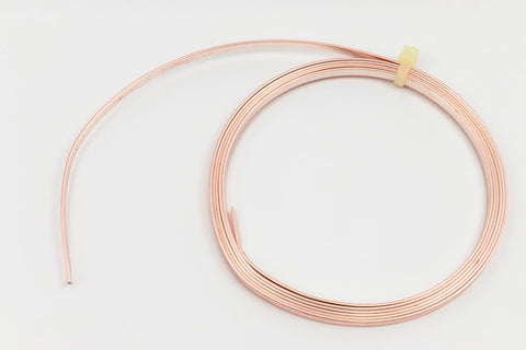 Artistic Wire. Silver Plated Rose Gold 21 Gauge 3mm Flat Wire -3 Ft (10 Packs, 60 Packs) #WRF109