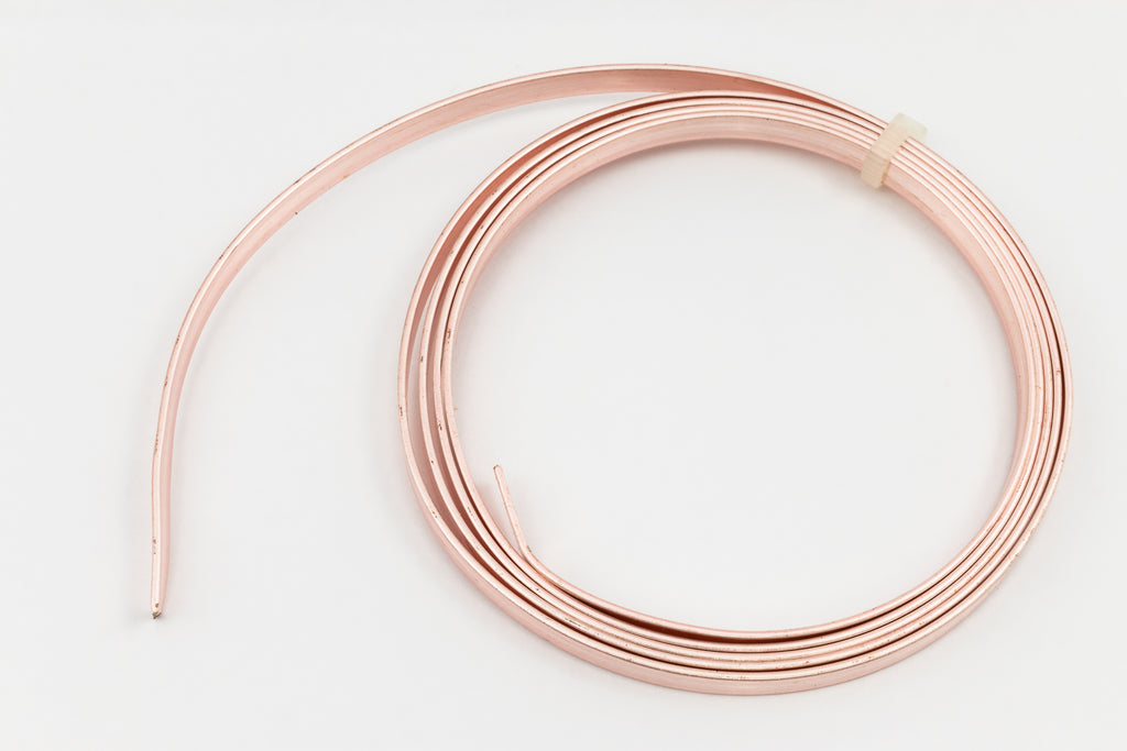 Artistic Wire. Silver Plated Rose Gold 21 Gauge 5mm Flat Wire -3 Ft (8 –  General Bead