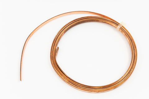 Artistic Wire. Bare Copper 21 Gauge 3mm Flat Wire -3 Ft (10 Packs, 60 Packs) #WRF111