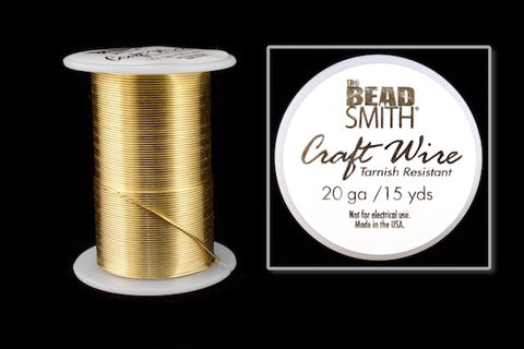 20 Gauge Gold BeadSmith Craft Wire (15 Yards) #WRH101-General Bead