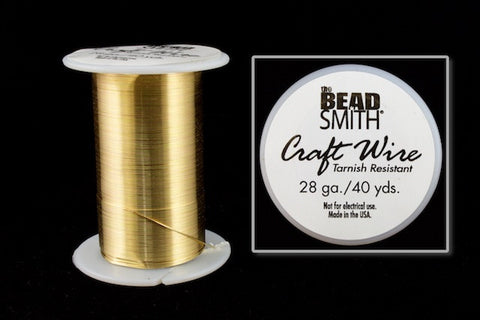 28 Gauge Gold BeadSmith Craft Wire (40 Yards) #WRH103-General Bead