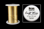 22 Gauge Gold BeadSmith Craft Wire (20 Yards) #WRH104-General Bead