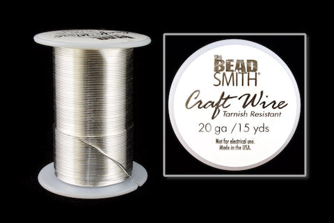 20 Gauge Silver BeadSmith Craft Wire (15 Yards) #WRH201-General Bead