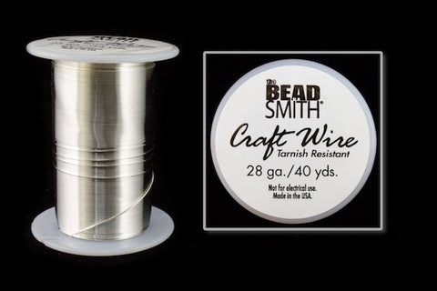 28 Gauge Silver BeadSmith Craft Wire (40 Yards) #WRH203-General Bead