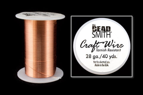 28 Gauge Copper BeadSmith Craft Wire (40 Yards) #WRH303-General Bead