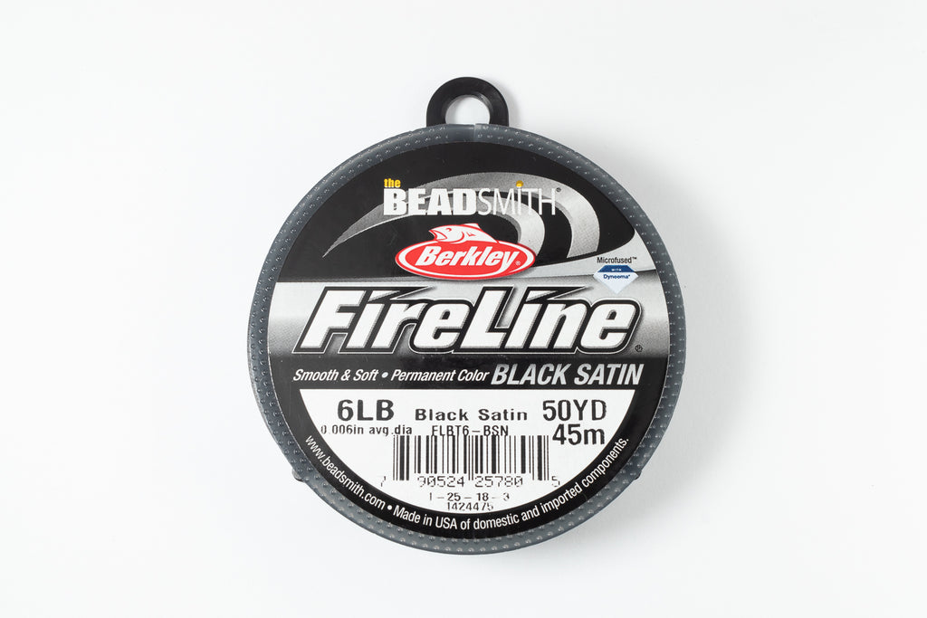 6 Lb. Black Satin Fireline 50 Yard Roll #WRK015 – General Bead