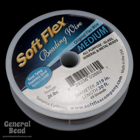 Soft Flex Satin Silver Medium (0.019, 49 strands) #WRK019-General Bead