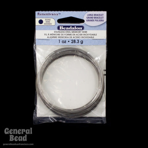 Stainless Steel Memory Wire- Large Bracelet #WRN004-General Bead