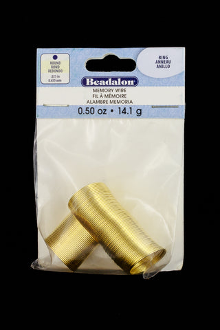 Memory Wire- Gold Plated Ring  0.5 oz. (12 Pack, 72 Pack) #WRN011
