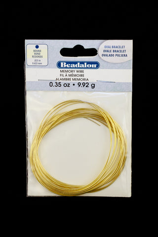 Memory Wire- Gold Plated Oval Bracelet 0.35 oz. (10 Pack, 60 Pack) #WRN013