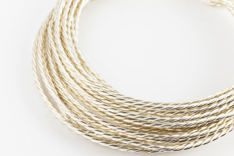 Artistic Wire. Silver Plated 20 Gauge Twisted Round Wire -3 Yd (1, 8, 48 Spools) #WRT102