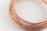 Artistic Wire. Rose Gold 18 Gauge Twisted Round Wire -2 Yd (8 Spools, 48 Spools) #WRT201