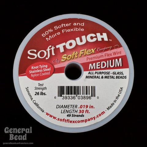 Soft Touch Satin Silver Medium (0.019, 49 strands) #WRW019-General Bead